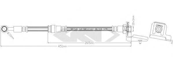 SPIDAN 340574 Гальмівний шланг