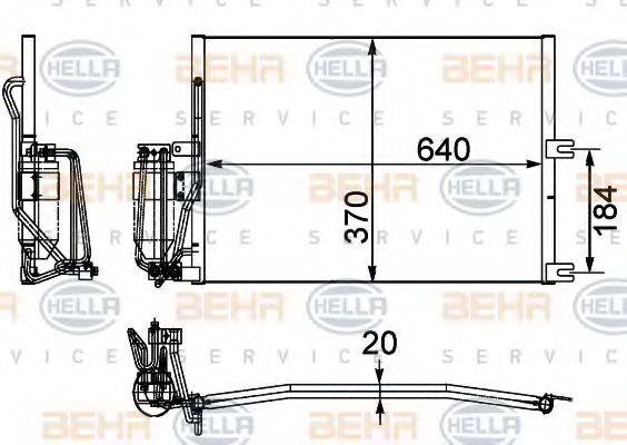 BEHR HELLA SERVICE 8FC351036031 Конденсатор, кондиціонер