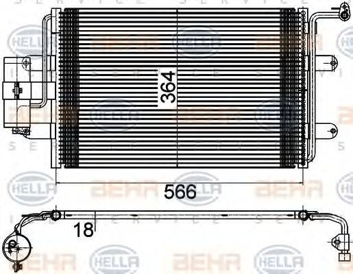 BEHR HELLA SERVICE 8FC351036381 Конденсатор, кондиціонер