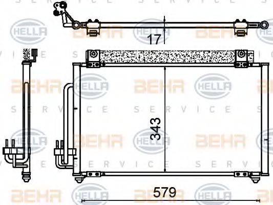 BEHR HELLA SERVICE 8FC351310751 Конденсатор, кондиціонер