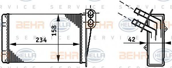 BEHR HELLA SERVICE 8FH351311031 Теплообмінник, опалення салону