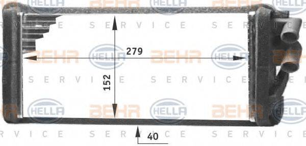 BEHR HELLA SERVICE 8FH351311621 Теплообмінник, опалення салону