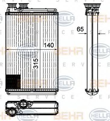 BEHR HELLA SERVICE 8FH351315571 Теплообмінник, опалення салону