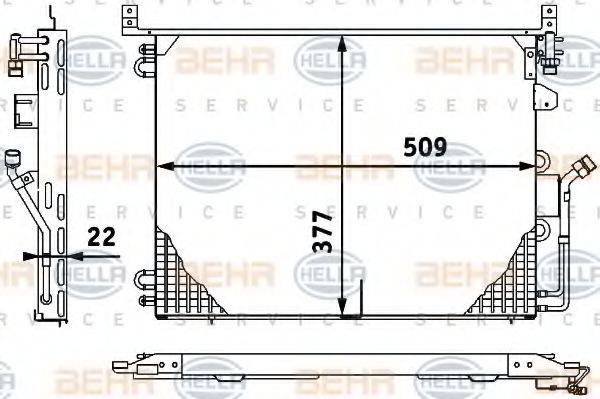 BEHR HELLA SERVICE 8FC351317291 Конденсатор, кондиціонер