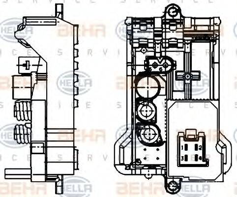 BEHR HELLA SERVICE 5HL351321141 Регулятор, вентилятор салона