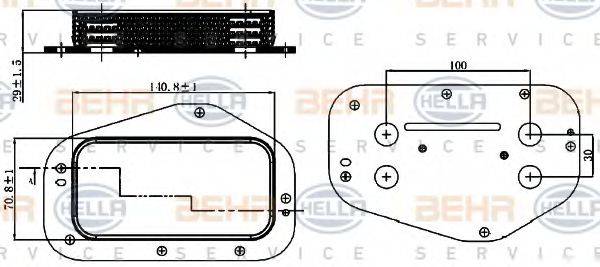 BEHR HELLA SERVICE 8MO376729201 масляний радіатор, моторне масло