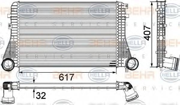 BEHR HELLA SERVICE 8ML376746711 Інтеркулер