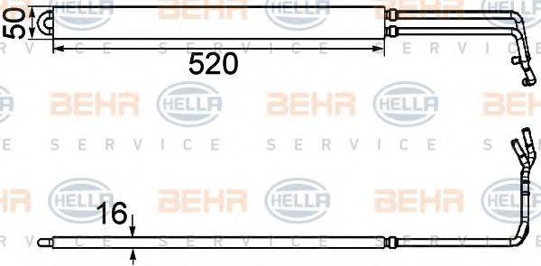 BEHR HELLA SERVICE 8MO376754291 Олійний радіатор, рульове управління