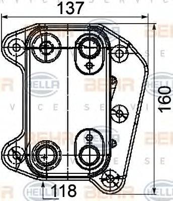 BEHR HELLA SERVICE 8MO376755261 масляний радіатор, моторне масло