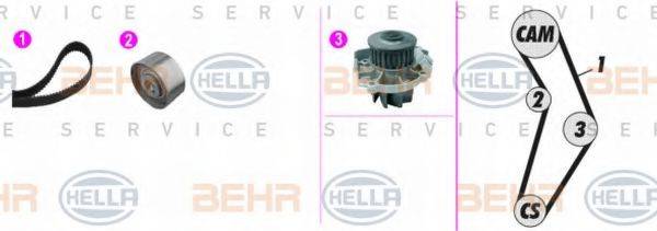 Водяний насос + комплект зубчастого ременя BEHR HELLA SERVICE 8MP 376 816-891