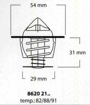 TRISCAN 86202188 Термостат, що охолоджує рідину