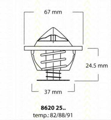 TRISCAN 86202591 Термостат, що охолоджує рідину