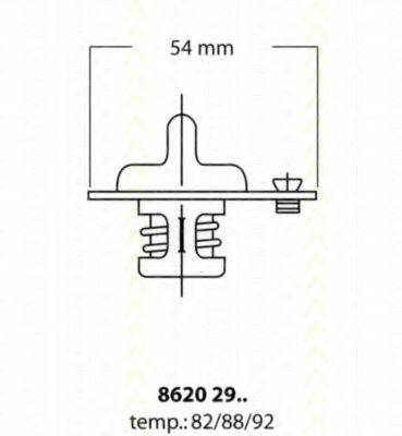 TRISCAN 86202992 Термостат, що охолоджує рідину