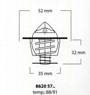 TRISCAN 86205791 Термостат, що охолоджує рідину