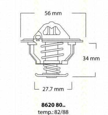 TRISCAN 86208082 Термостат, що охолоджує рідину