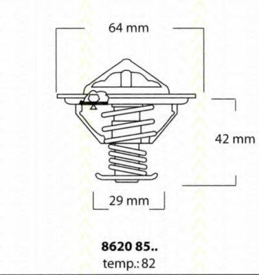 TRISCAN 86208582 Термостат, що охолоджує рідину