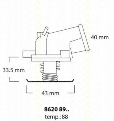 TRISCAN 86208988 Термостат, що охолоджує рідину