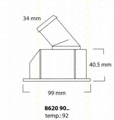 TRISCAN 86209092 Термостат, що охолоджує рідину