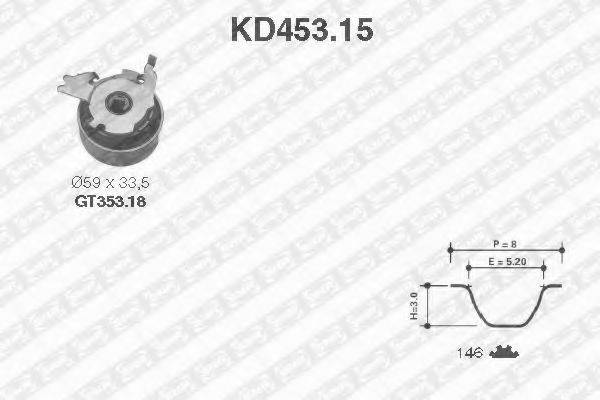 SNR KD45315 Комплект ременя ГРМ