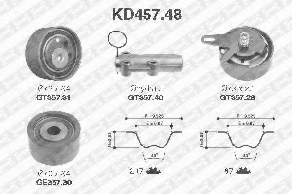 SNR KD45748 Комплект ременя ГРМ