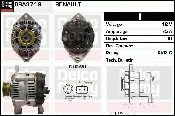 DELCO REMY DRA3719 Генератор