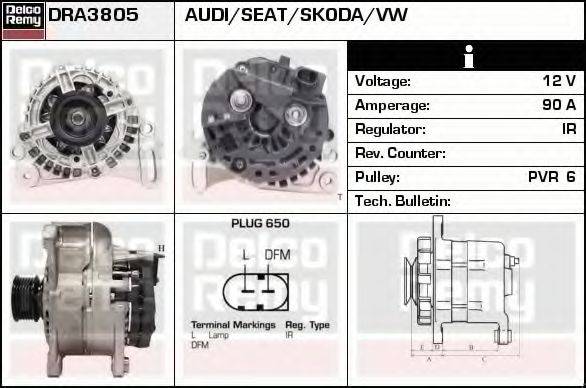 DELCO REMY DRA3805 Генератор