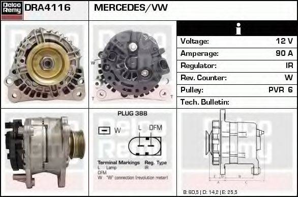 DELCO REMY DRA4116 Генератор