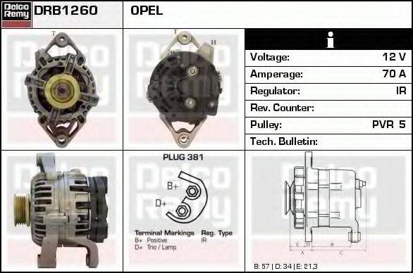 DELCO REMY DRB1260 Генератор