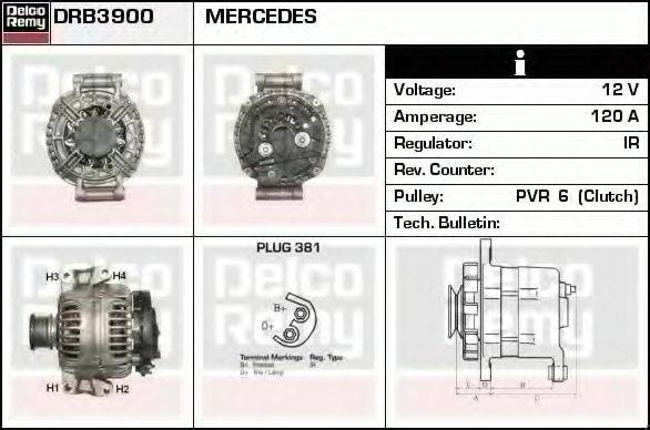 DELCO REMY DRB3900 Генератор