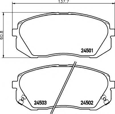 PAGID T1660 Комплект тормозных колодок, дисковый тормоз