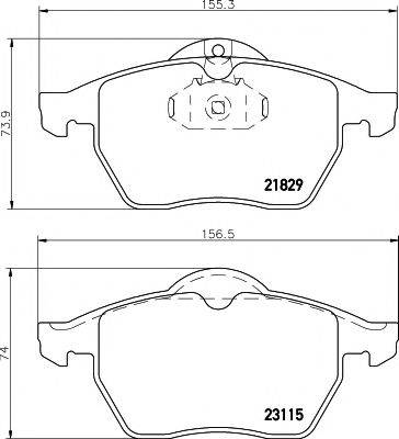 Комплект гальмівних колодок, дискове гальмо PAGID T1085