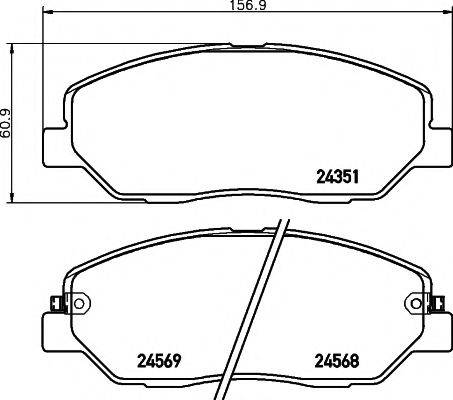 PAGID T1602 Комплект гальмівних колодок, дискове гальмо