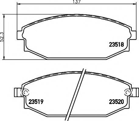 PAGID T1304 Комплект гальмівних колодок, дискове гальмо