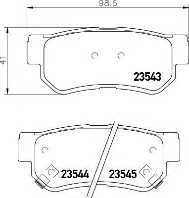 PAGID T1305 Комплект тормозных колодок, дисковый тормоз