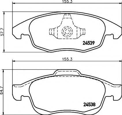 Комплект гальмівних колодок, дискове гальмо PAGID T1701