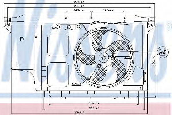 NISSENS 85007 Вентилятор, охолодження двигуна