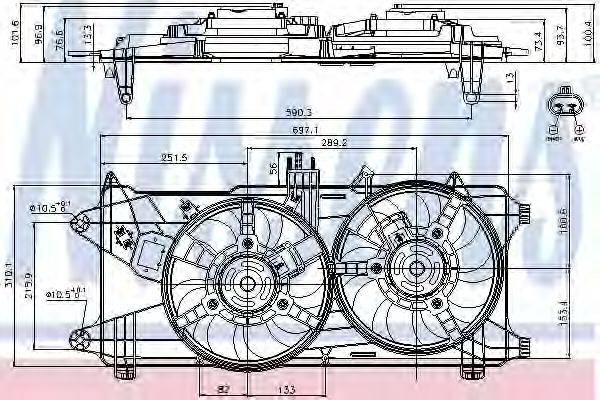 NISSENS 85130 Вентилятор, охолодження двигуна