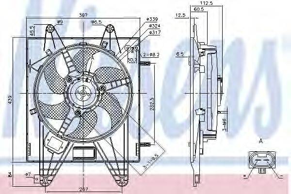 NISSENS 85166 Вентилятор, охолодження двигуна