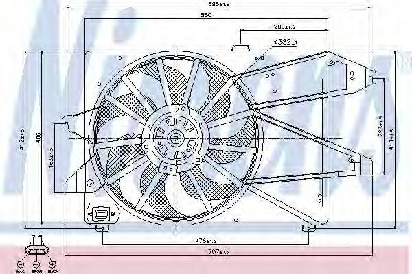 NISSENS 85191 Вентилятор, охолодження двигуна