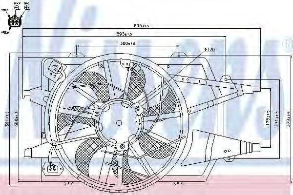 NISSENS 85342 Вентилятор, конденсатор кондиціонера