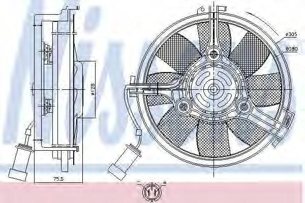 NISSENS 85546 Вентилятор, охолодження двигуна