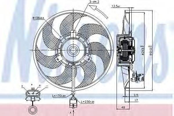 NISSENS 85703 Вентилятор, охолодження двигуна