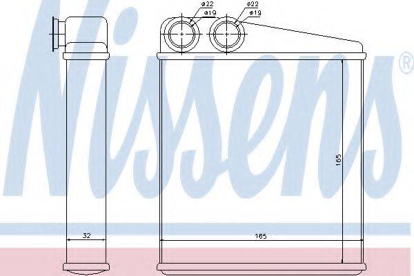 Теплообмінник, опалення салону NISSENS 72206