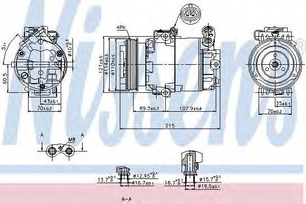 NISSENS 89333 Компресор, кондиціонер