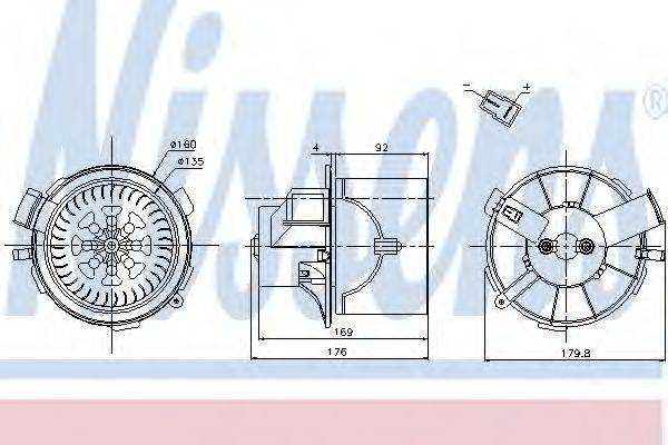 NISSENS 87138 Вентилятор салону