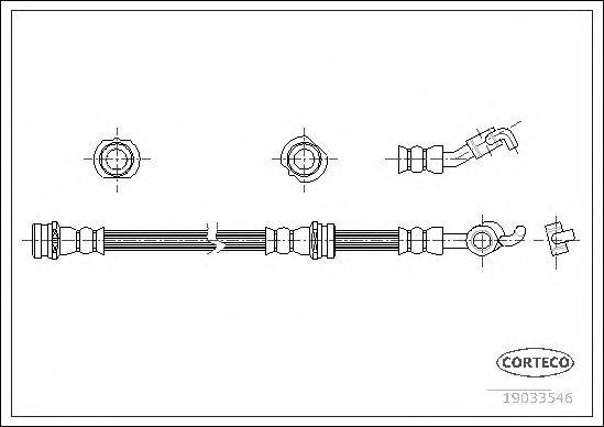 Гальмівний шланг CORTECO 19033546