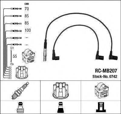 NGK 0742 Комплект дротів запалення