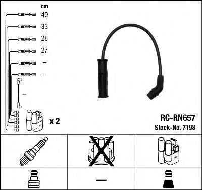 NGK 7198 Комплект дротів запалення