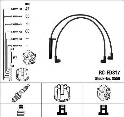 NGK 8556 Комплект дротів запалення