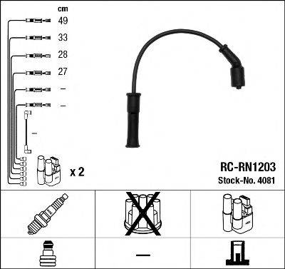 NGK 4081 Комплект дротів запалення